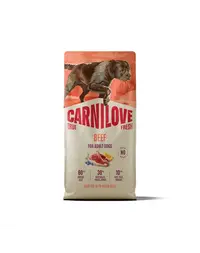 Hrană cu vită pentru câini adulți CARNILOVE True Fresh Dog Beef Adult 12 kg