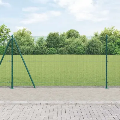 vidaXL Plasă de Sârmă Sudată cu Bază din Beton 50 x 1,2 m Verde Plasă