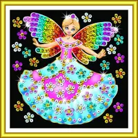 Set creativ KSG Crafts Sequin Art - Arta cu paiete pentru 60 de minute, Zana