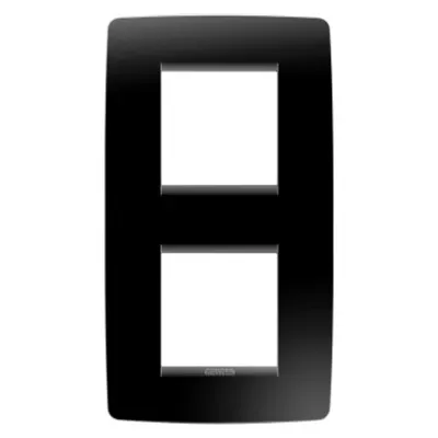 Placa ornament CProiector HORUS ONE - IN TECHNOPOLYMER - 2+2 modul VERTICAL CENTRE DISTANCE 71mm - TONER BLACK - CProiector HORUS