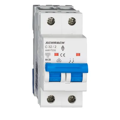 Intreruptor automat modular (MCB) AMPARO 6kA, C 32A, 2-poli