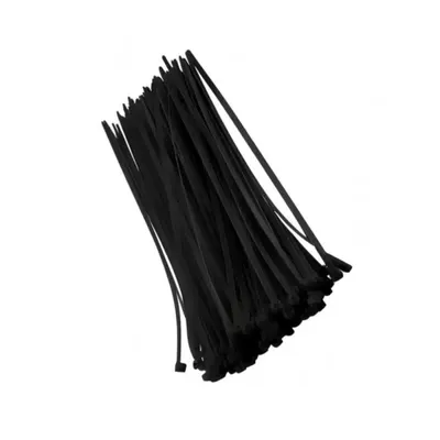 Colier din Plastic, Negru, 3.6 x 350, 100 Bucati