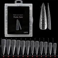 Tipsuri reutilizabile snake skin Marquise, TIPS24, Stiletto, 120 buc