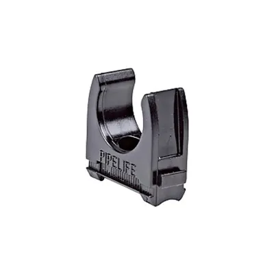 Clemă plastic pt.tub M32mm, fără halogen, negru, 100buc