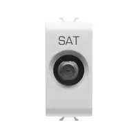 Coaxial Tv/sat Priza, Class a Shielding - Female F Connector - Direct With Current Passing - 1 Module - Black - Chorus