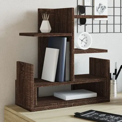vidaXL Organizator birou, stejar maro, 49x20x52,5 cm lemn prelucrat