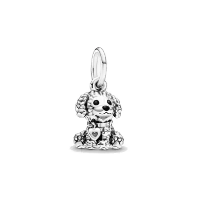 Charm/talisman argint 925, JW1118, model catel, placat cu rodiu