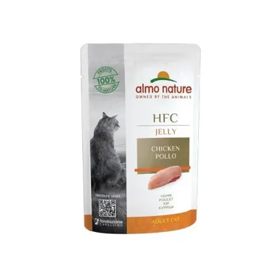 Hrana umeda pentru pisici Almo Nature HFC Plic Jelly Pui 55 gr