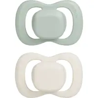 B.Box Silicone 0-6m suzetă Sage/Vanilla 2 buc