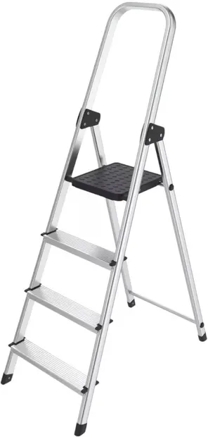 Scară de uz casnic din aluminiu MMS - 3+1 trepte, până la 150 kg