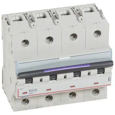 Disjunctor magnetic simplu DX³-MA - 4P - 25 A - 50 kA - curba MA - 6M