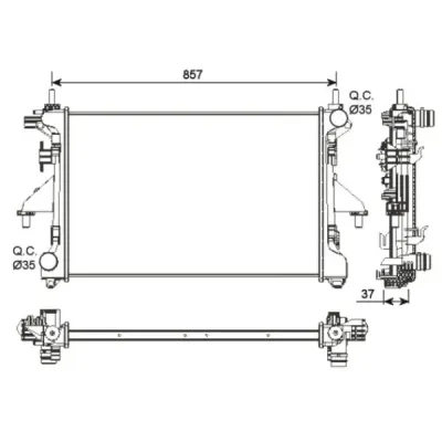 Radiator, racire motor NRF 54202