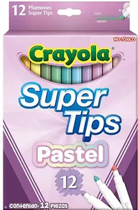 Markere lavabile Crayola – 12 buc, culori pastelate
