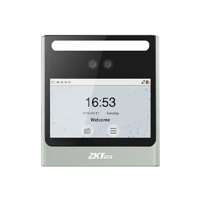 Terminal IP de pontaj si control acces cu recunoastere faciala ZKTeco EFace10, cu lumina vizibila, compatibil ZKBio Access IVS, acces parola/IC card 13.56MHz/recunoastere faciala, acumulator backup, touch screen 4.3 inch, TCP/IP, USB Host