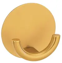 Cuier dublu Wenko - Rondo, Ø5.3 x 2.5 cm, auriu