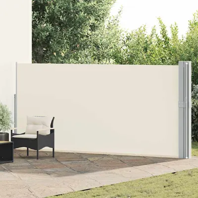 vidaXL Copertină laterală retractabilă de terasă, crem, 170 x 1200 cm