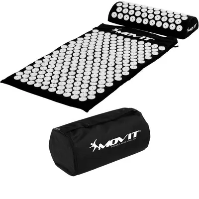 Covoras de presopunctura, MOVIT®, cu perna 75x44 cm, negru