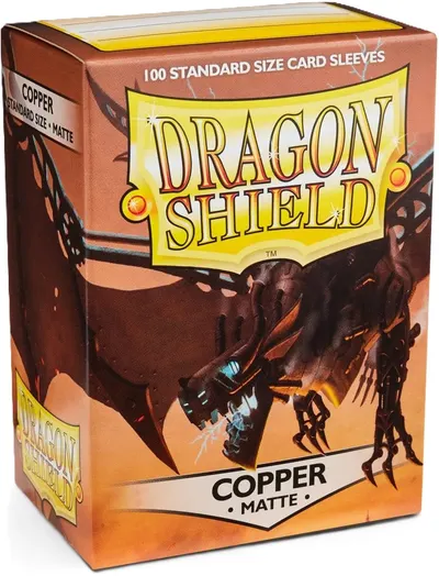 Protecții pentru cărți de joc Dragon Shield Sleeves - Matte Copper(100 buc.)