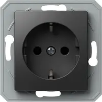 Ekonomik Priza SCHUKO 1P 16A ST IP20 Negru, TEM Modul TEM-VE10NBXO-B