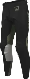 Pantaloni atv cross Thor Launchmode Bleach, culoare negru verde army, marime 28