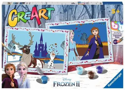 Set de vopsea după număr Ravensburger CreArt - Frozen II