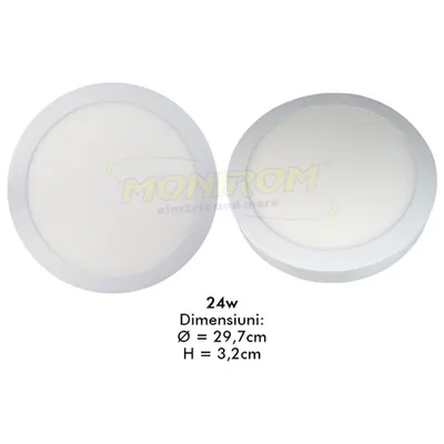 Spot Led aplicat 24w/6400k (round) *TV 0,25ron