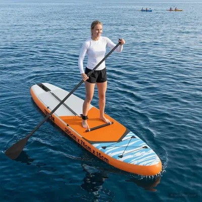 vidaXL Placă SUP cu Șezlong 2 în 1 TRITON 305 x 76 x 15 cm albastru