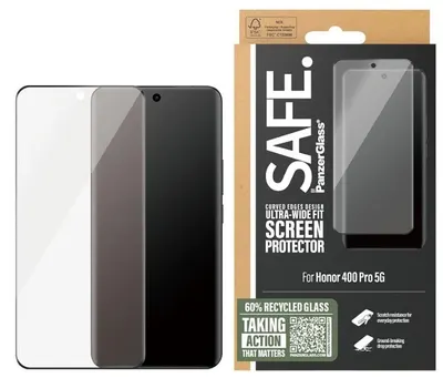 Protector de sticlă SAFE - Ultra Wide Fit, Honor 400 Pro, transparent