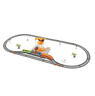 Tren de marfa cu macara Power Train 104 x 45 cm