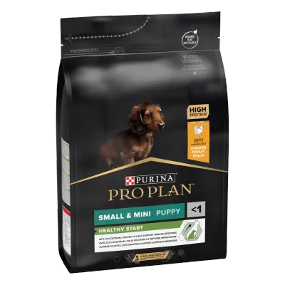 PURINA PRO PLAN PUPPY Healthy Start, Talie Mică și Foarte Mică, Pui, 3 kg