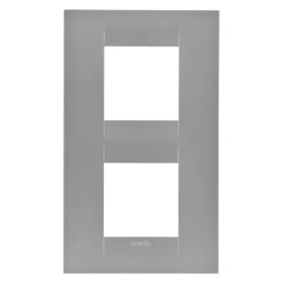 Placa ornament CProiector HORUS GEO International - IN PAINTED TECHNOPOLYMER - 2+2 modul VERTICAL - TITANIUM- CProiector HORUS