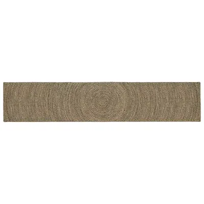 vidaXL Covor de zonă Natural și Negru 60 x 400 cm Iută