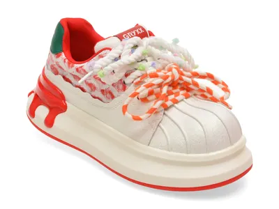 Pantofi sport GRYXX albi, 212919, din piele naturala