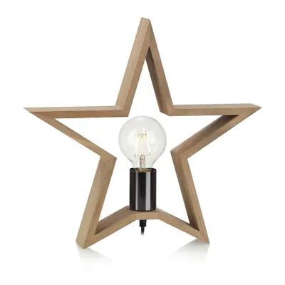 Decorațiune luminoasă din lemn Markslöjd Marta, înălțime 40 cm, maro