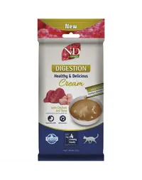 Recompensă cremoasă pisici cu digestie sensibilă FARMINA N&D Quinoa Digestion 4x15 g pui și ton