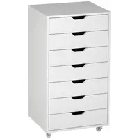 Vinsetto Caisson de bureau cu roți mobilier depozitare birou cu 7 sertare organizator pentru documente, format A4 sau scrisori | Aosom Romania