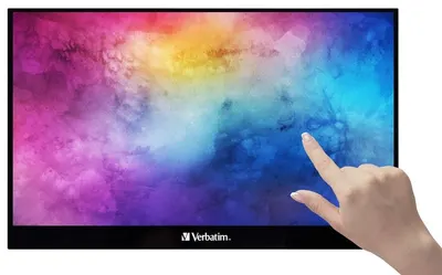 Monitor Verbatim - PMT-17, 17.3'', FHD, IPS, Touch, negru