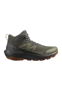 Ghete cu tehnologie Gore-Tex pentru drumetii Elixir Activ - Negru/Kaki pal
