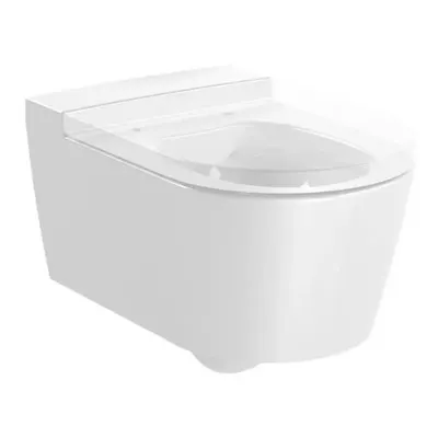WC Roca Inspira A346527000, suspendat, Rimless, fara capac, Alb