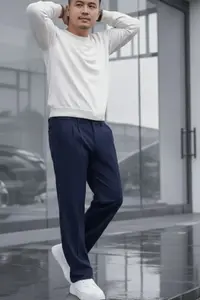 Pantaloni barbati casual croiala lejera bleumarin B01 M3-4.3