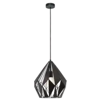 Lampa suspendata CARLTON 1 negru, silver 220-240V,50/60Hz IP20