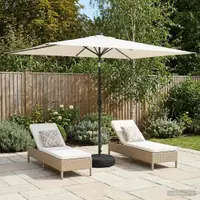 vidaXL Parasol de grădină cu lumini LED și bază 200 x 300 cm Poliester