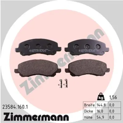 Set placute frana, frana disc ZIMMERMANN 23584.160.1