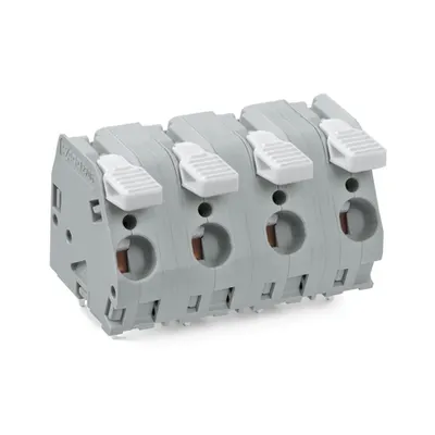 PCB terminal block; lever; 6 mm²; Pin spacing 12.5 mm; 6-pole; CAGE CLAMP®; 6,00 mm²; gray