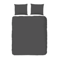Lenjerie de pat gri din bumbac ranforcé pentru pat dublu/extinsă 220x240 cm Uni – Good Morning