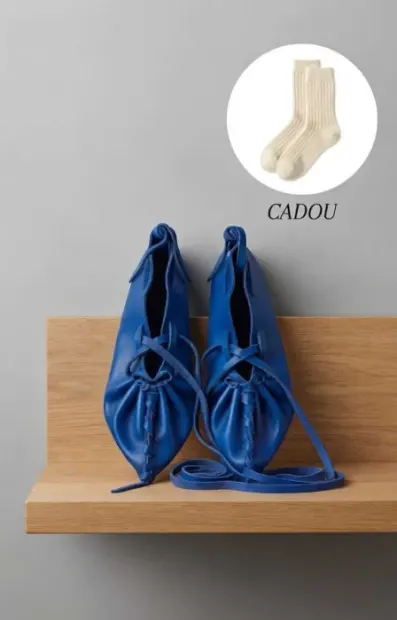 Opinci unisex din piele naturala albastre