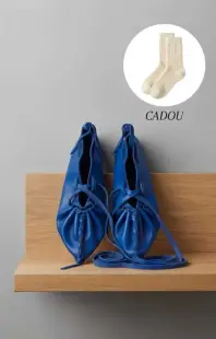Opinci unisex din piele naturala albastre