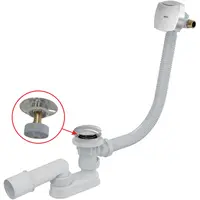 Sifon cada baie cu ventil Click-Clack si alimentare prin preaplin Alcadrain A509CKM