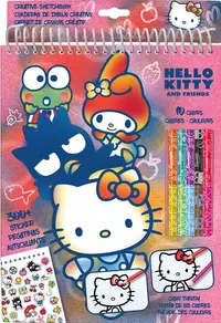Set de colorat creativ Kids Licensing Hello Kitty - Cu stickere și șabloane