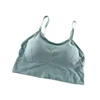 S/M - Bustiera Sport pentru Dama, cu Bretele Reglabile si Spatele Gol, Fara Cusaturi, Model Push Up, Mint, MIX14116-1247